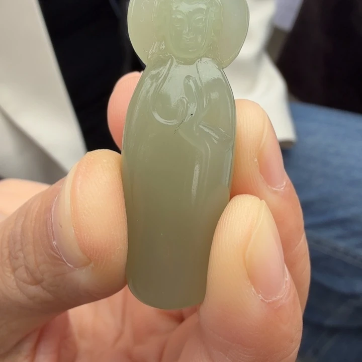 颈饰未镶嵌和田玉孙哥冰胶晴水45观音