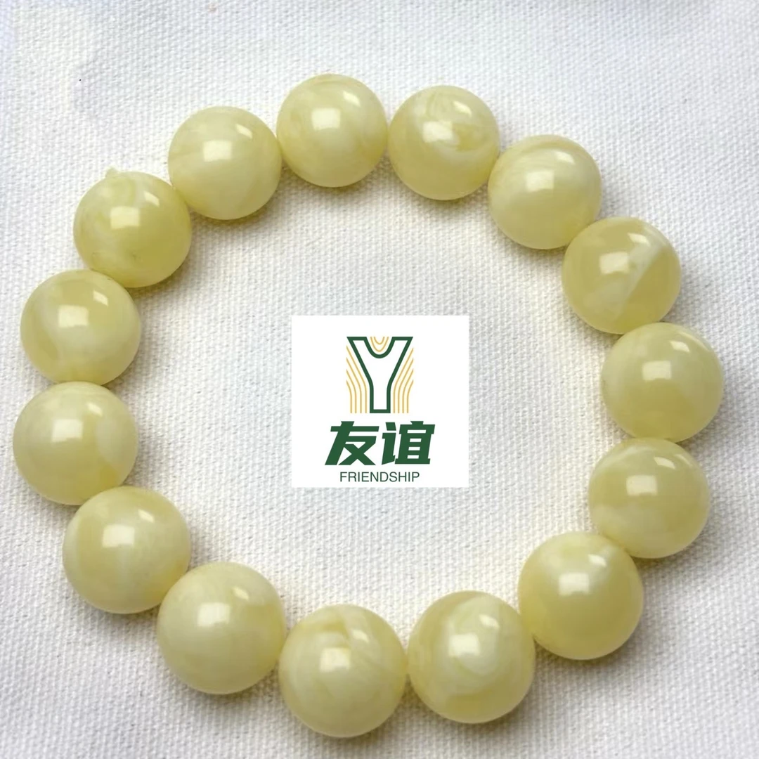 精品白花单圈(16mm)手串-14颗