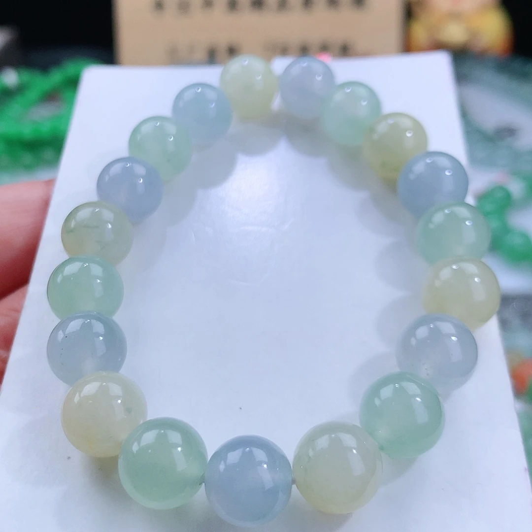 翡翠手链未镶嵌卡10mm