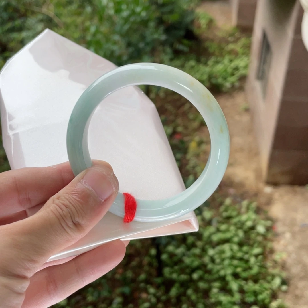 翡翠手镯未镶嵌2290翡翠手镯56.7黄加绿