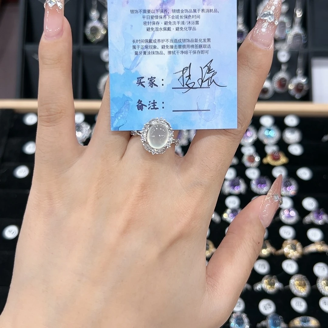 黄晶戒指银S925镶嵌戒指