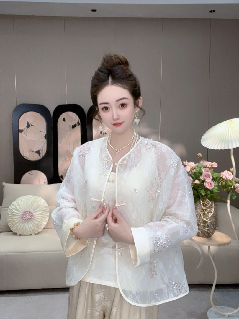 【佳佳专属】春秋中式国风高密刺绣外套女气质减龄垂直优雅上衣6068