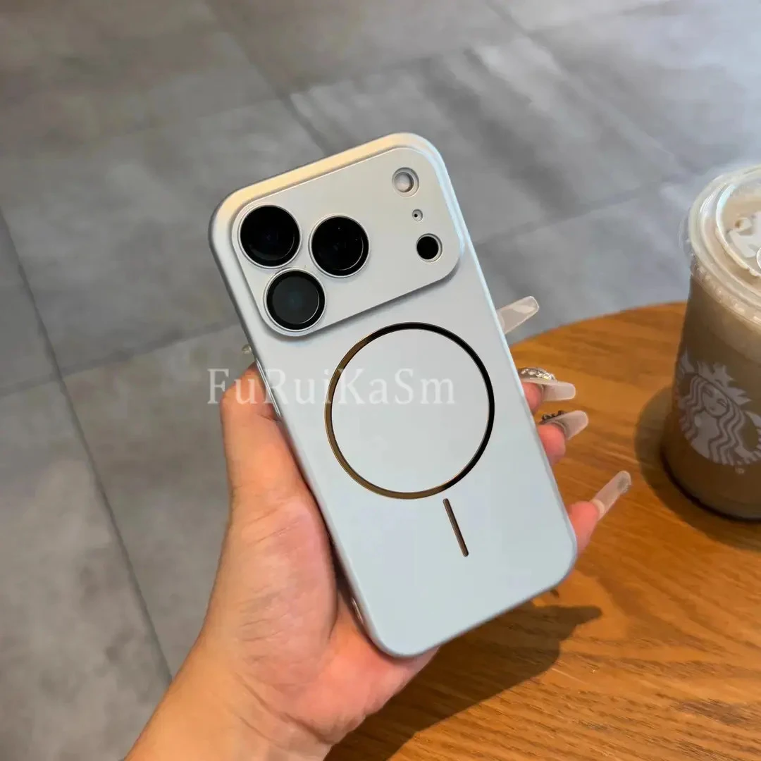 护镜肤感细圈磁吸适用苹果17promax手机壳全包防摔16超薄保护套15