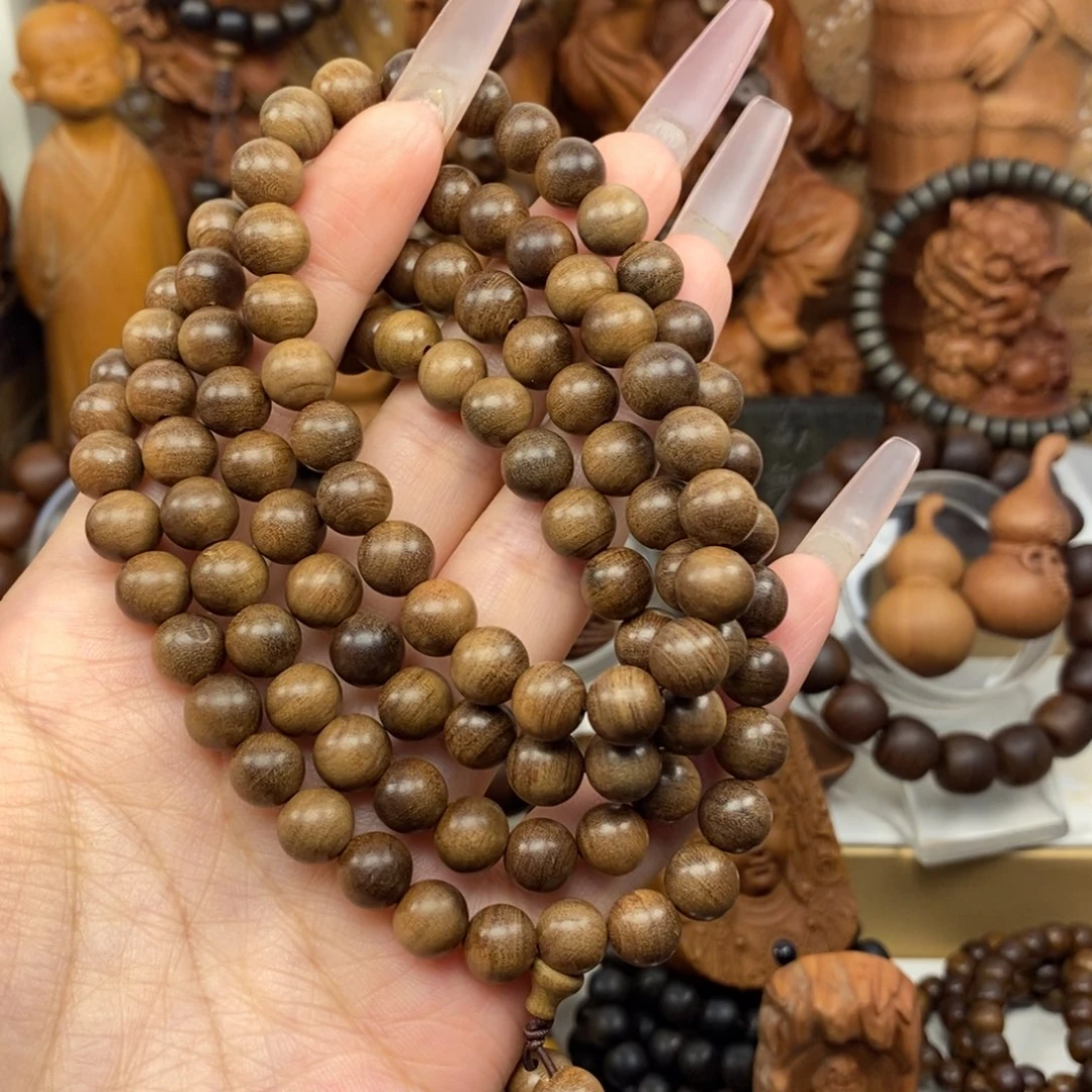 手串/手链檀香木迈索尔老山檀香08.108黑肉沉水奶香，微瑕