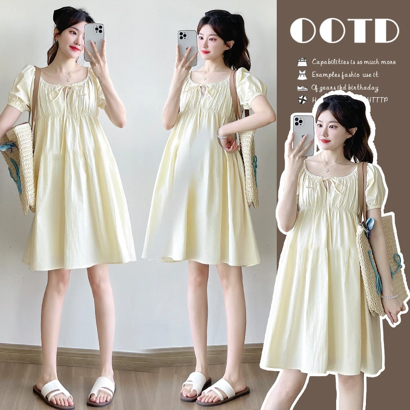 温柔孕妇装女夏季新款爆款甜美淑女气质洋气高级感外出孕妇连衣裙