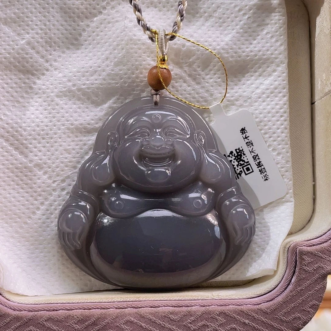 吊坠(不含链)未镶嵌和田玉烟紫佛公
