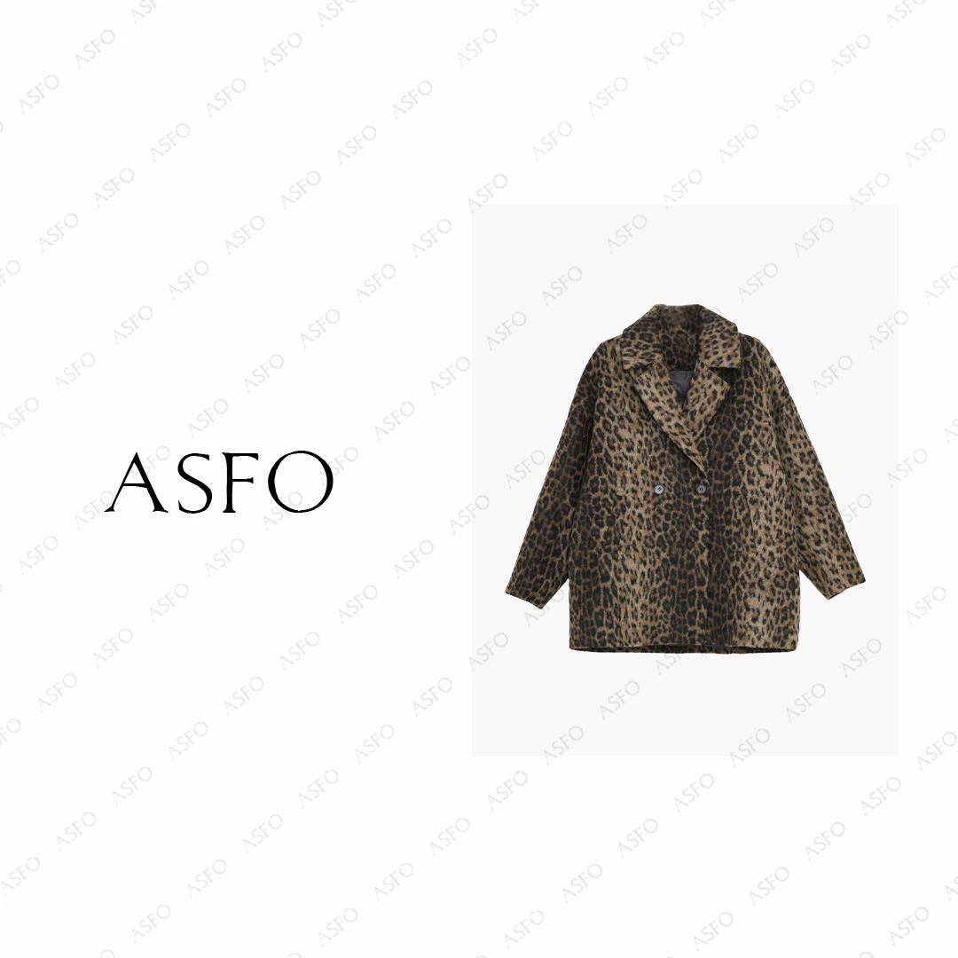 【AS豹喜】25新经典花纹洋气时尚双排扣90鹅绒西装AS25DXZ05717