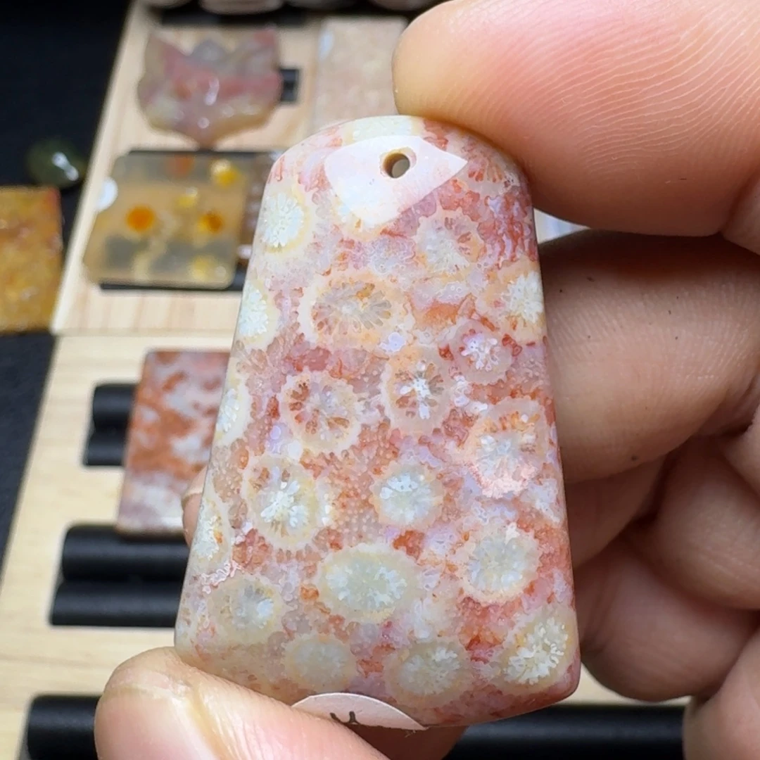 未镶嵌纯天然色有机玉石保真色硅化玉
