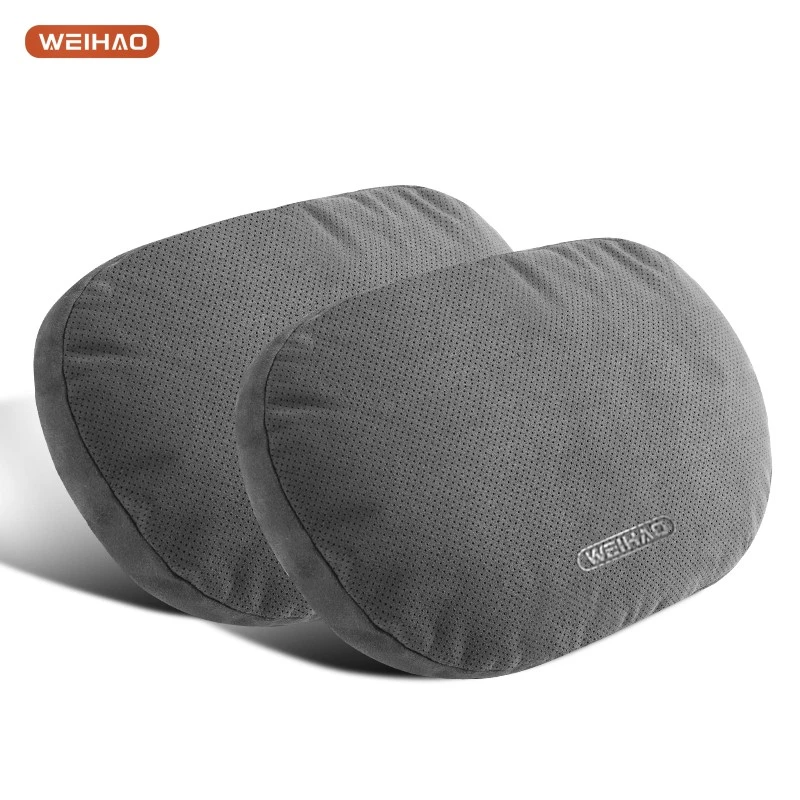 蔚豪翻毛皮汽车头枕腰靠绒面工艺软绵绵透气舒适柔软耐磨通用设计