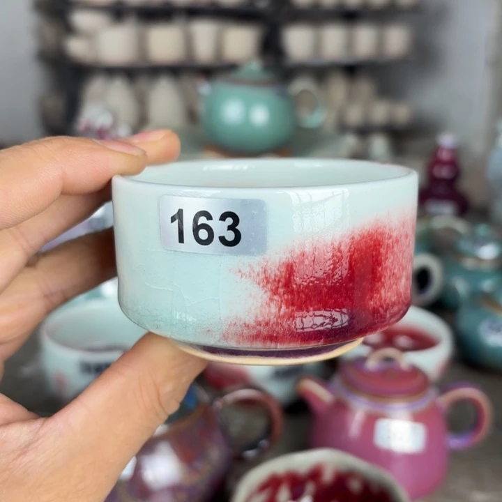 163纯手工拉坯钧瓷主人杯