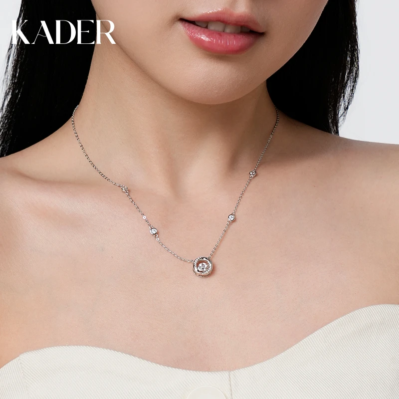 KADER/卡蒂罗 吊坠925银 璀璨之心项链女款小众设计饰品经典百搭