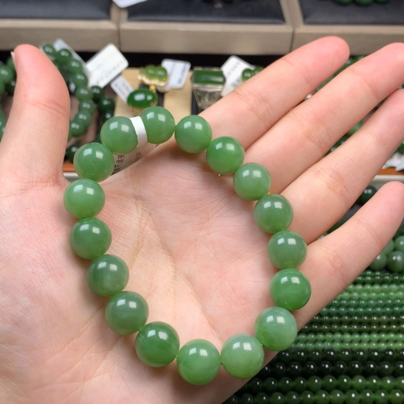 【闪购商品】和田玉（碧玉）手串未镶嵌12mm