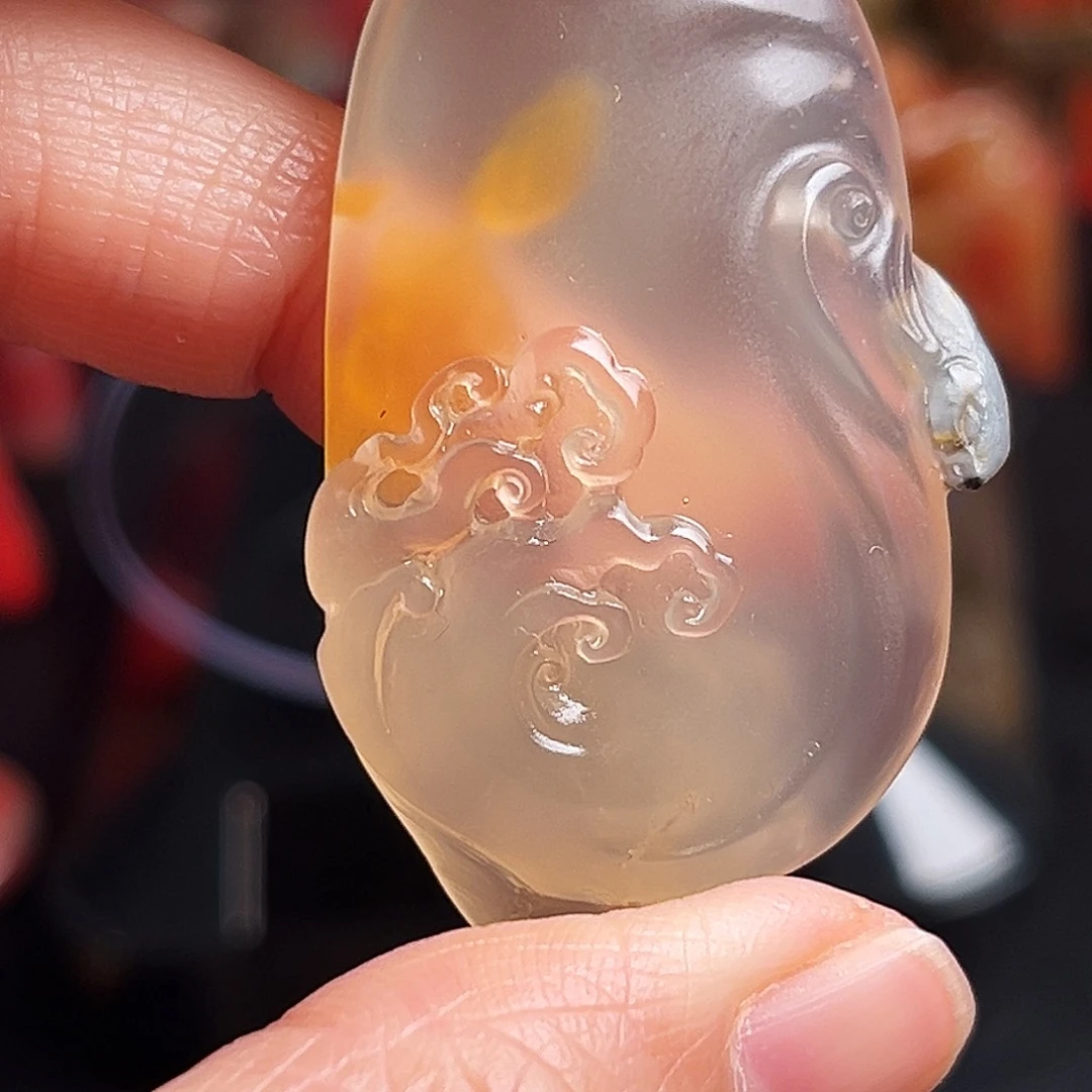 昌化石其他玻璃冻挂件