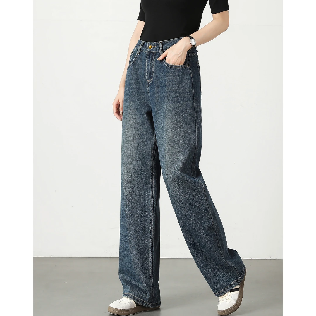 【艾美甄选】高腰显瘦女式牛仔裤AN24Q3033