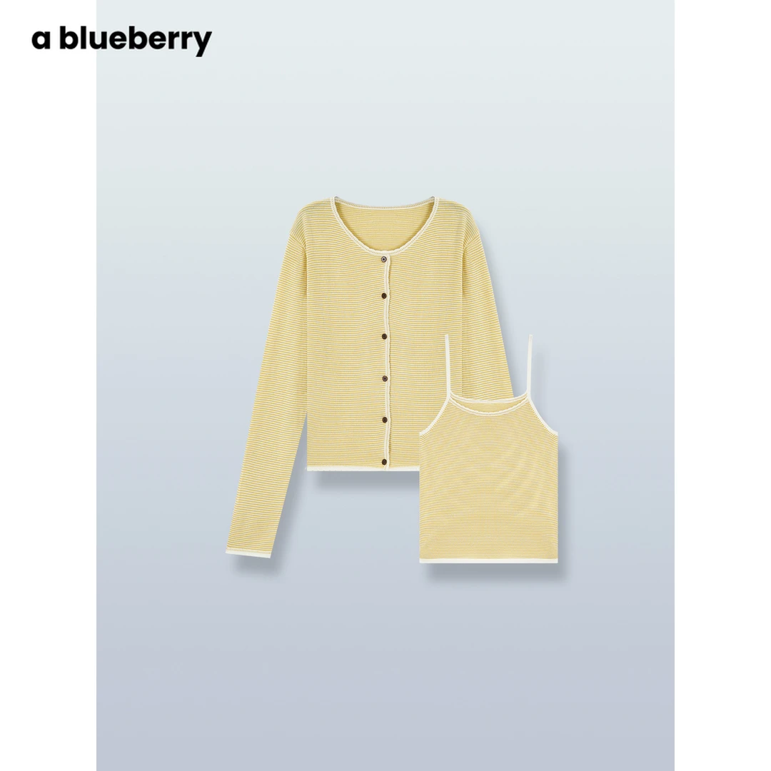 ablueberry细条纹两件套BAC9902