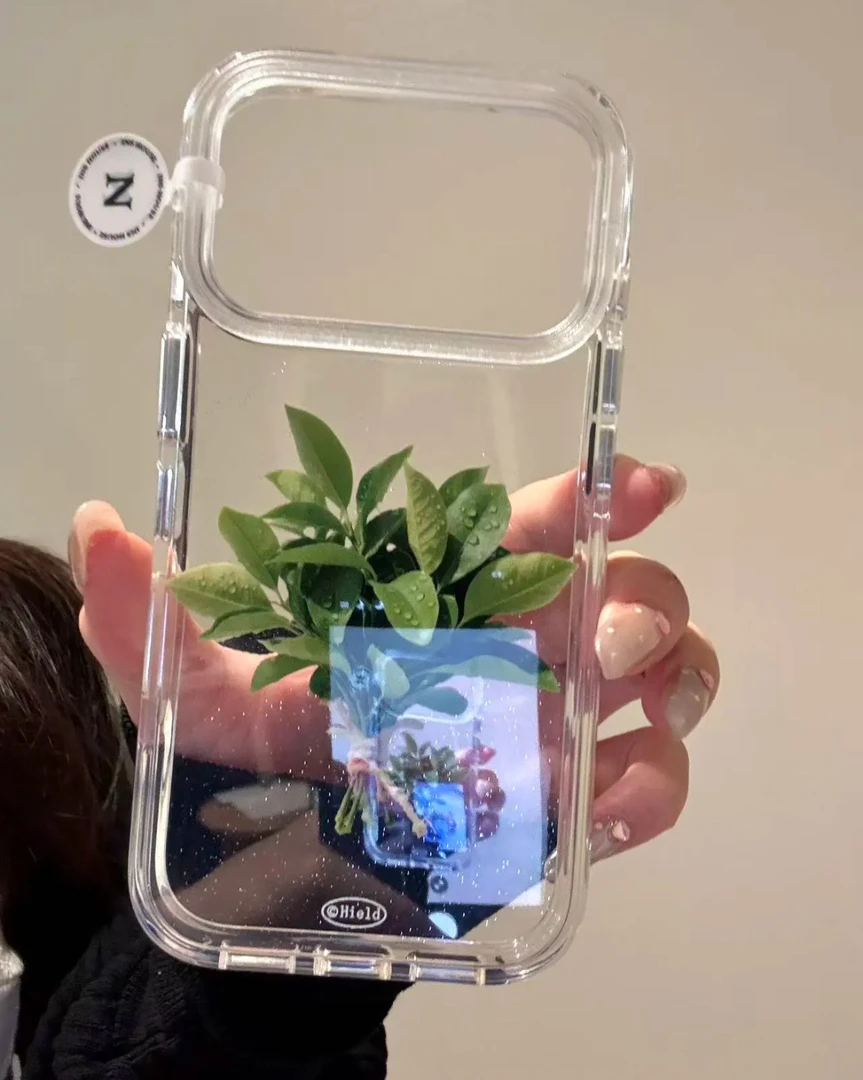 春日小清新写实水滴柚子叶适用苹果17promax手机壳iphone16pro/15