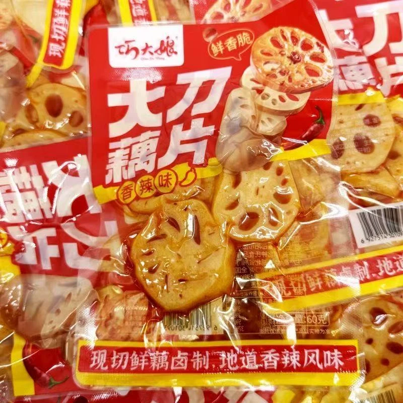 巧大娘大刀藕片即食卤味麻辣莲藕休闲零食小吃