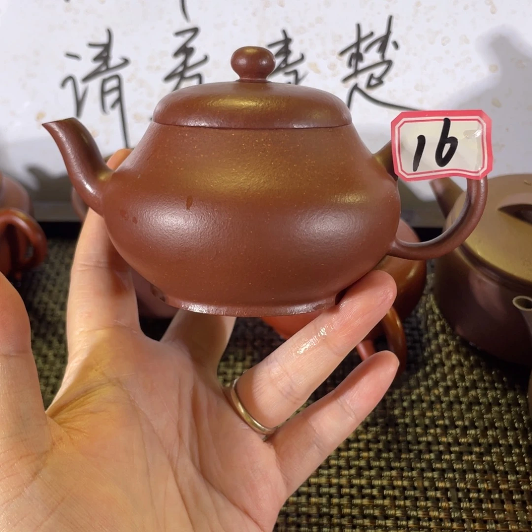 茶壶紫砂梨形微瑕全手