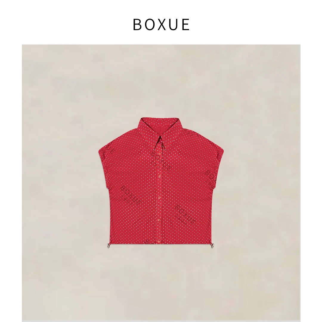 BOXUE “草莓波点” 2025春季休闲高级感波点 衬衫 #250316CS566