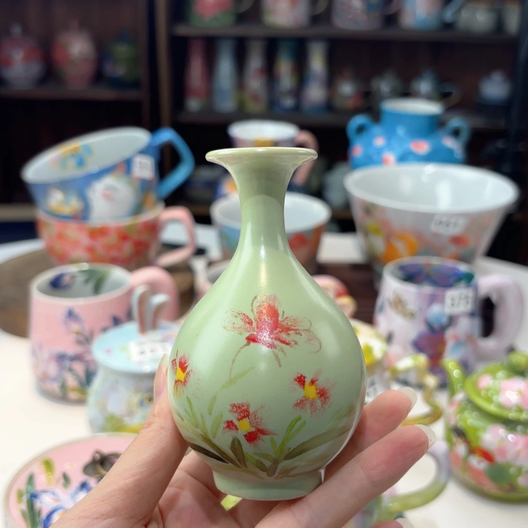 景德镇手绘高温釉下彩陶瓷茶具