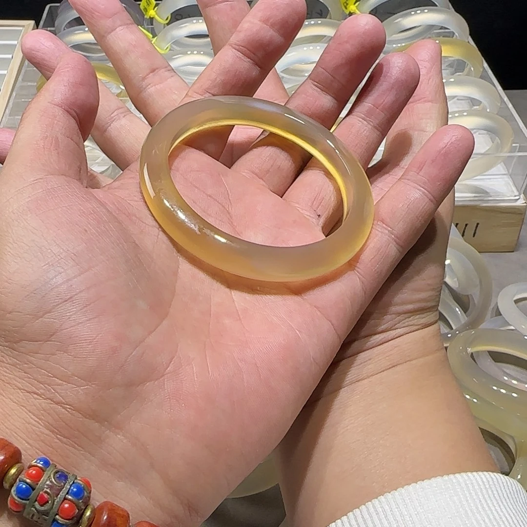 玛瑙/玉髓手镯未镶嵌蜡***心