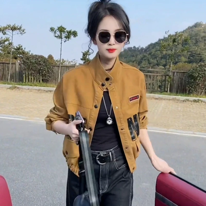 时尚独特短外套女士2025春季新款高级大方减龄小个子妈妈夹克上衣