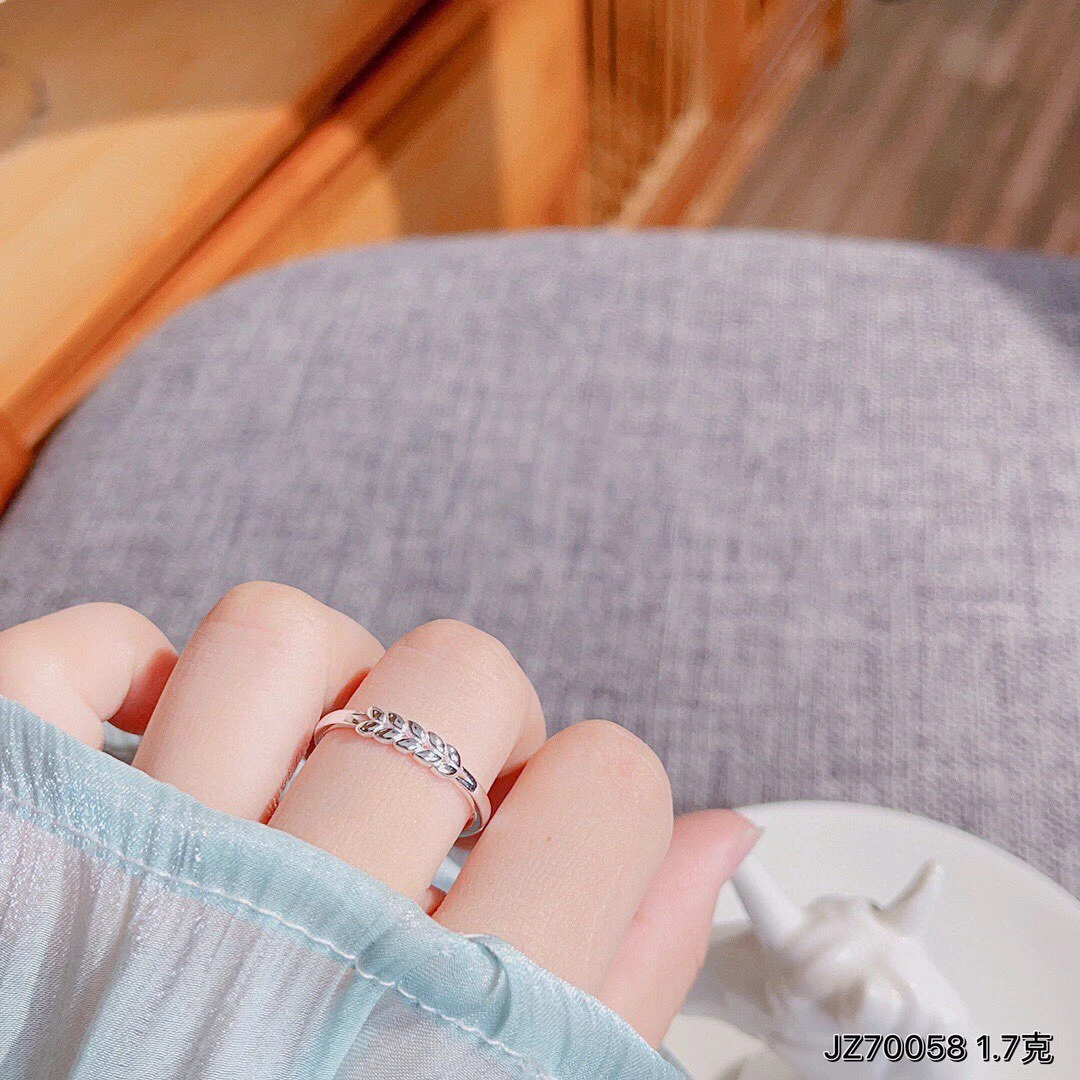 足银戒指 26 种草麦穗纯银戒指设计款小众精致简约首饰送女友礼物
