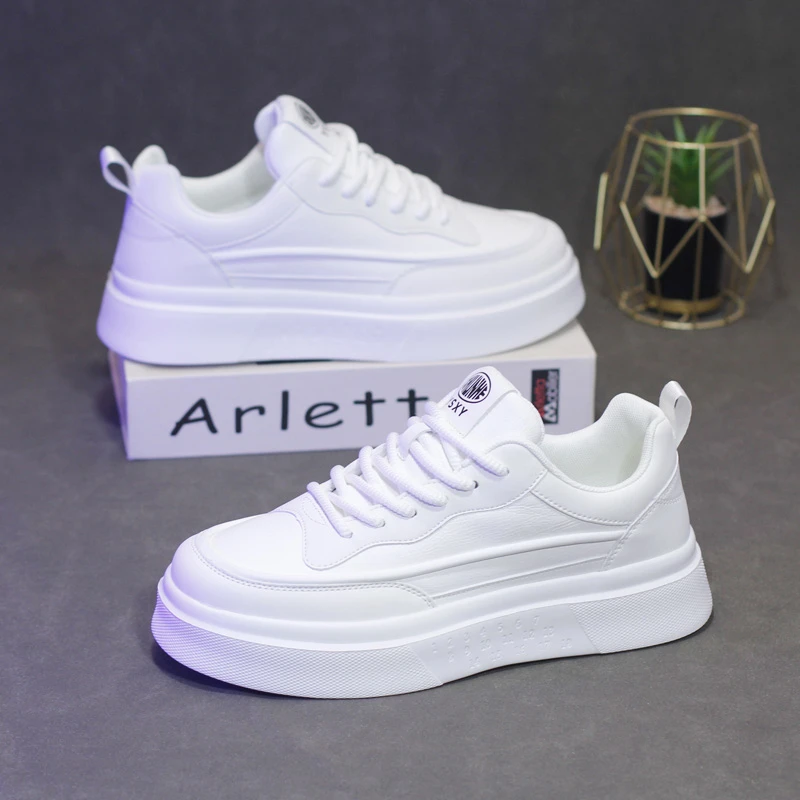 春季新款软底男鞋ins韩版潮小白鞋厚底百搭休闲鞋增高运动板鞋男