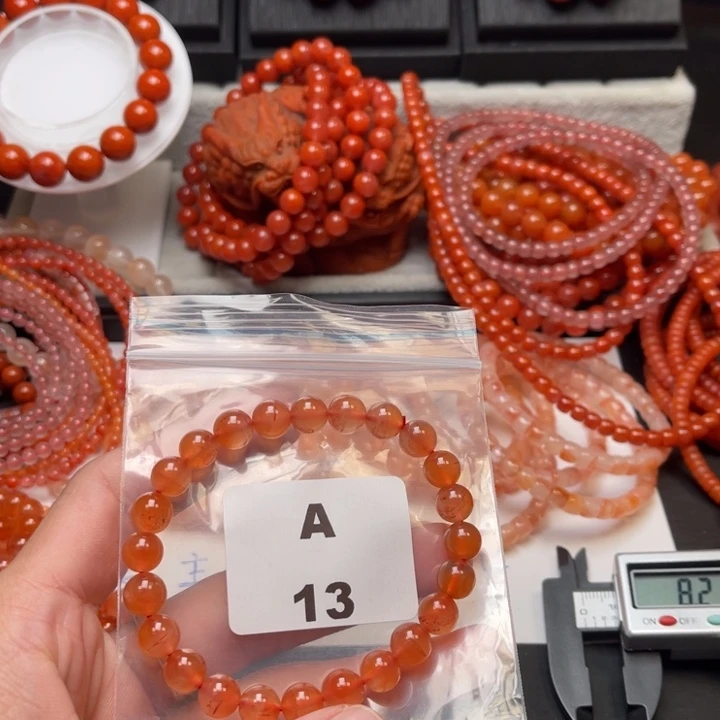 未镶嵌多样性发货默认微瑕称重8m m南红玛瑙