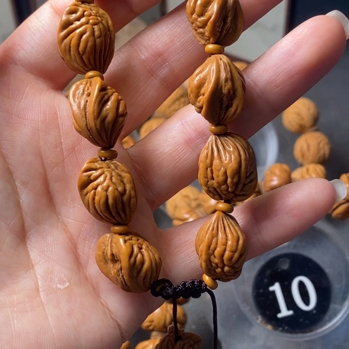 手串文玩核桃秦岭野生龙纹桃核15