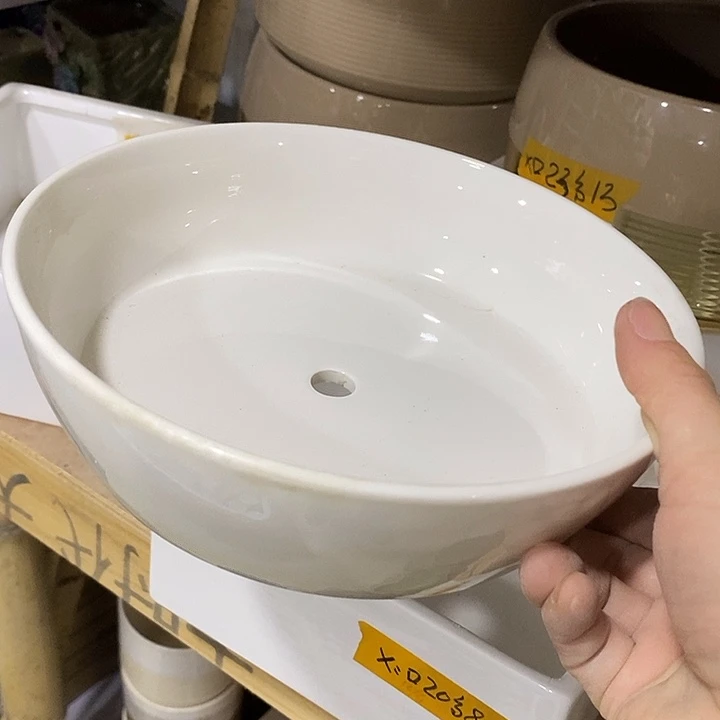 陶摆件陶盆有孔 瑕疵介意勿拍