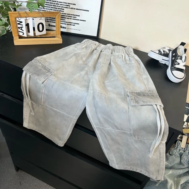 2391潮流时尚扎染工装裤男女童