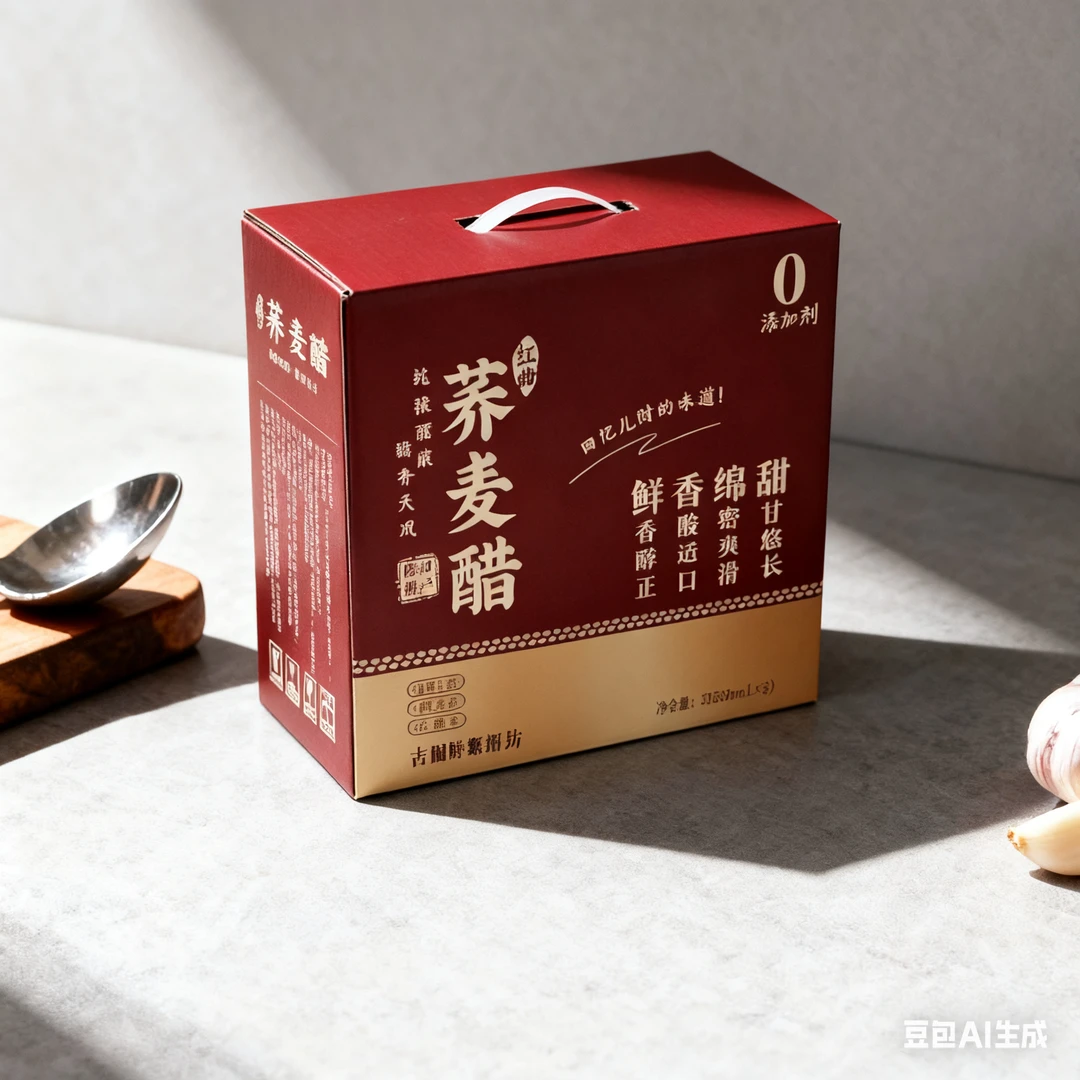 3瓶礼盒手工古法熏胚工艺酿造零添加醇粮红曲荞麦醋 鲜香绵甜