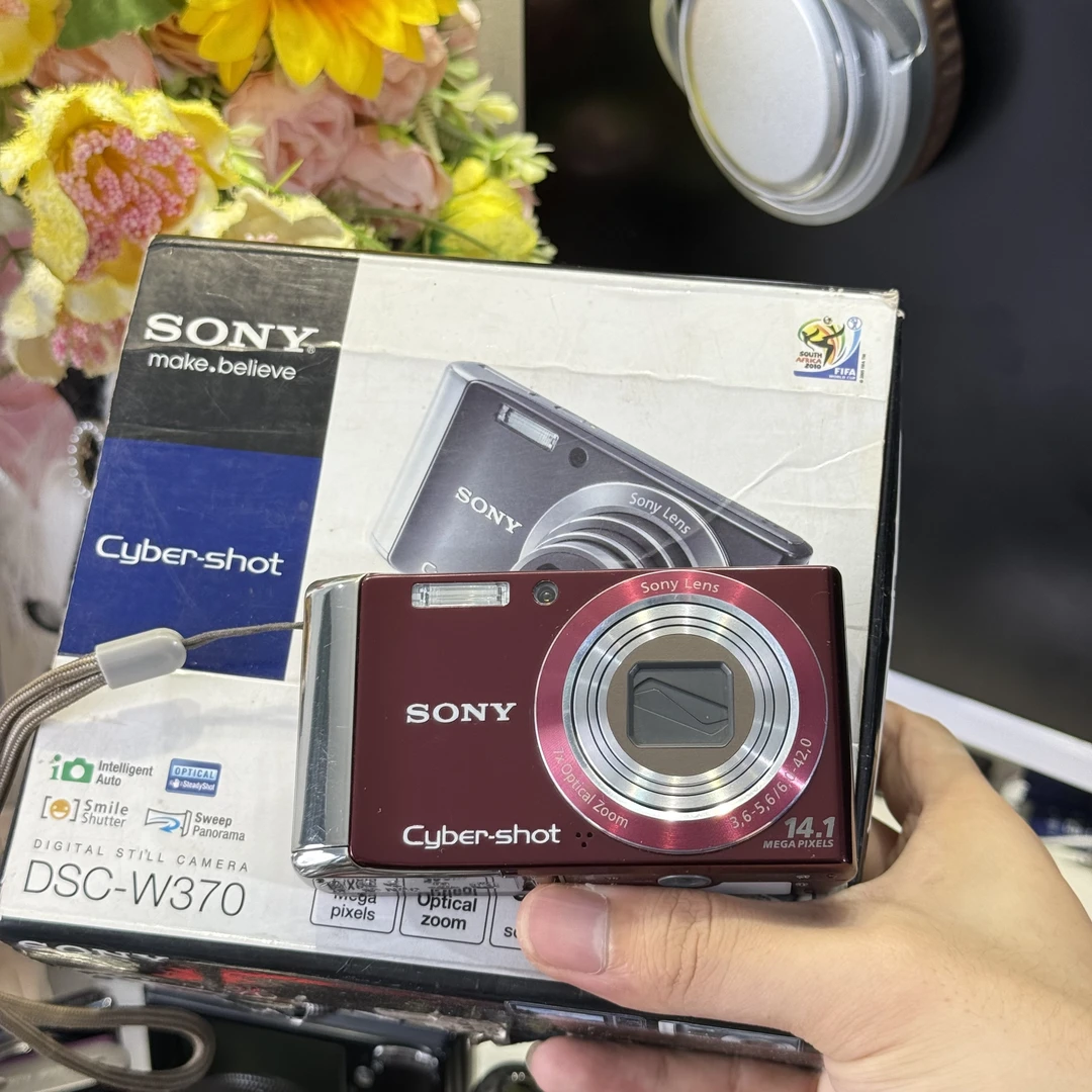 9新 Sony/索尼 索尼w370箱说齐全色彩感好1200万像素滤镜多带配件