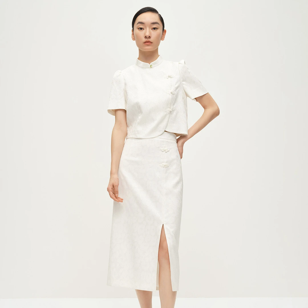 【达人专属】年夏季新款新中式国风半身裙女士旗袍两件套G183223