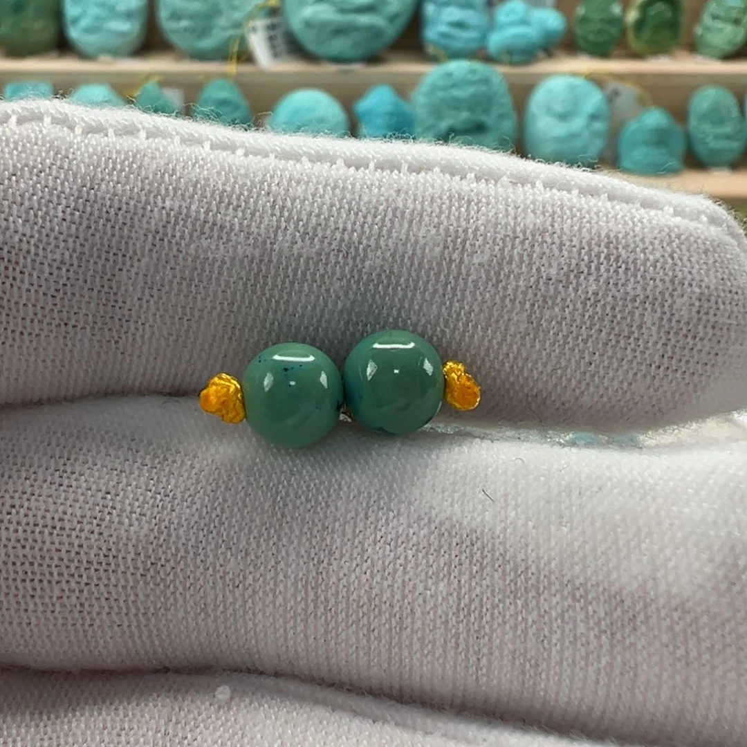 未镶嵌绿松石圆珠6mm