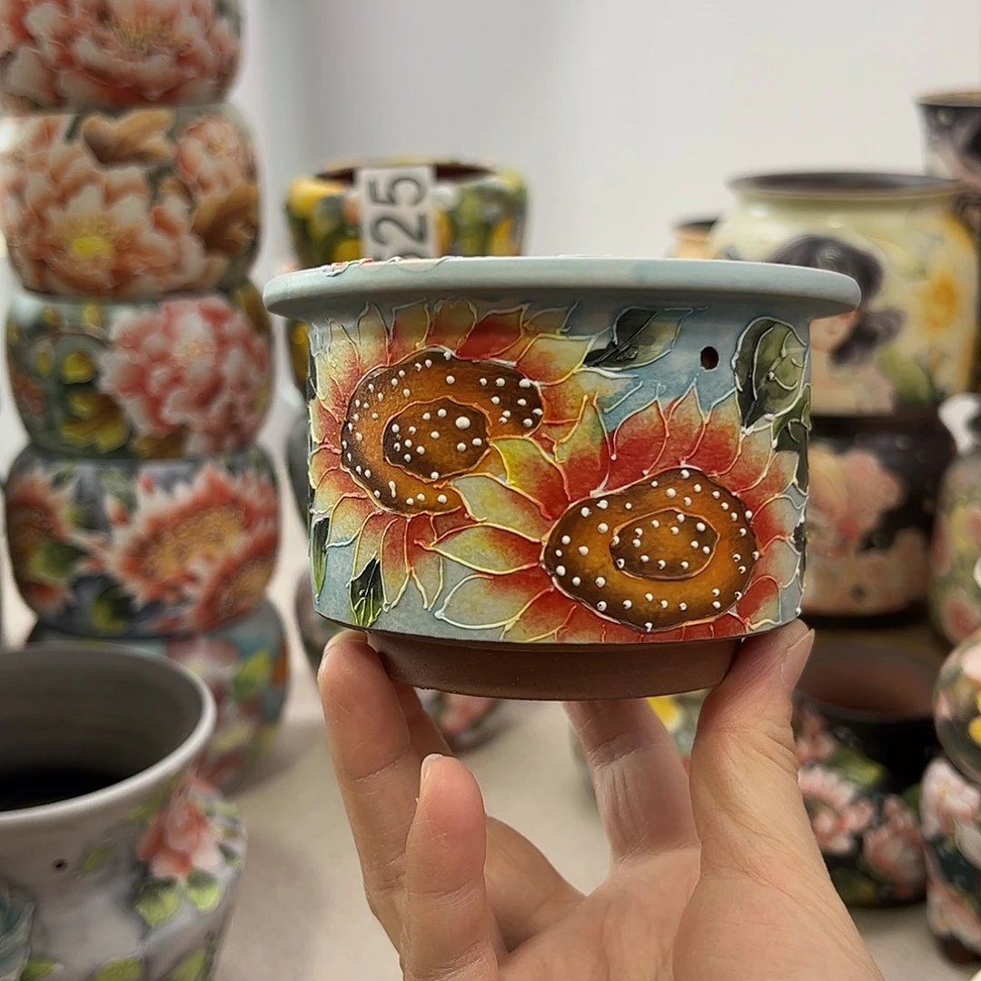 景德镇炫彩手绘口8.5高7