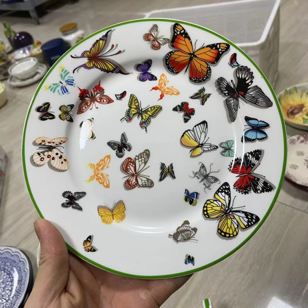 蝴蝶之恋圆盘点心盘摆盘