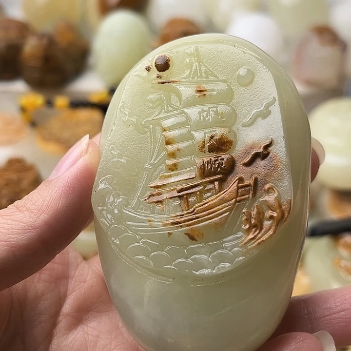 石材古青石不退换一帆风顺微瑕