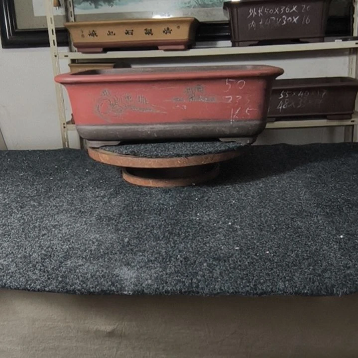 紫砂花盆红色小号马槽