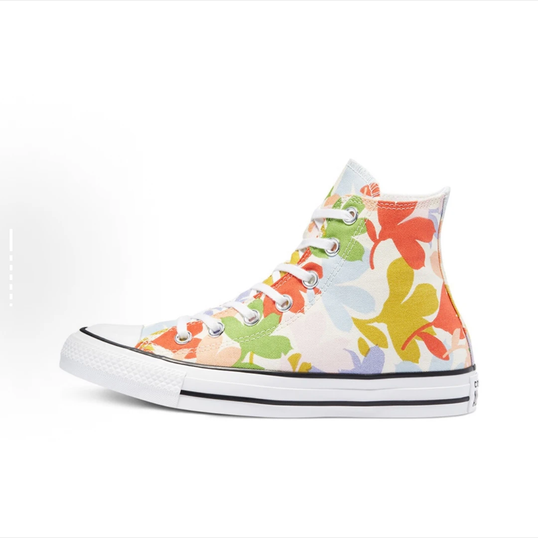 Converse 匡威日常多彩 高帮 帆布鞋 女款 白绿橙570805C