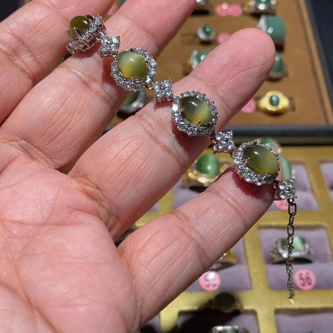 和田玉（碧玉）手链未镶嵌境****，