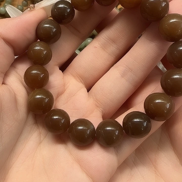 手链未镶嵌和田玉（糖玉）