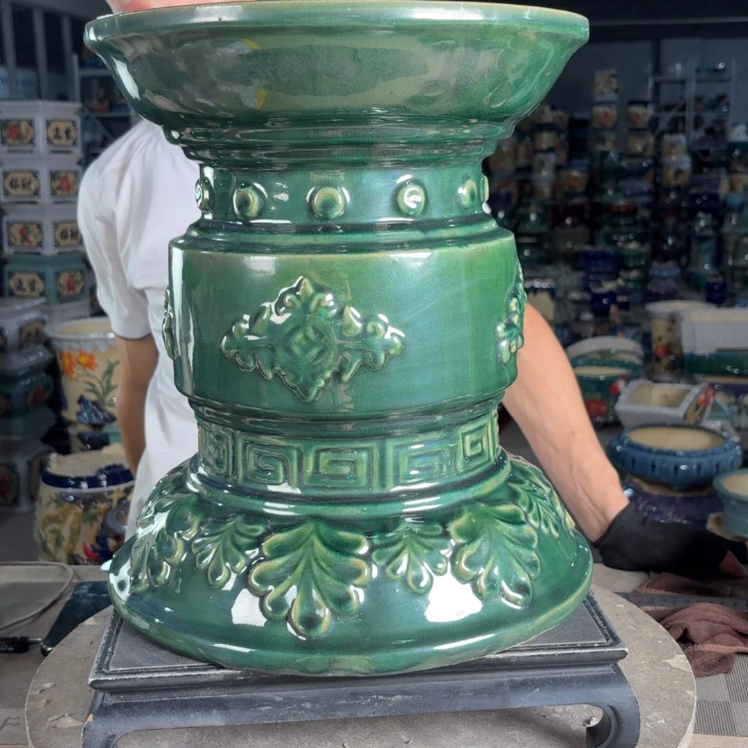 新***逸一风堂石湾花盆 面30高35（2个）
