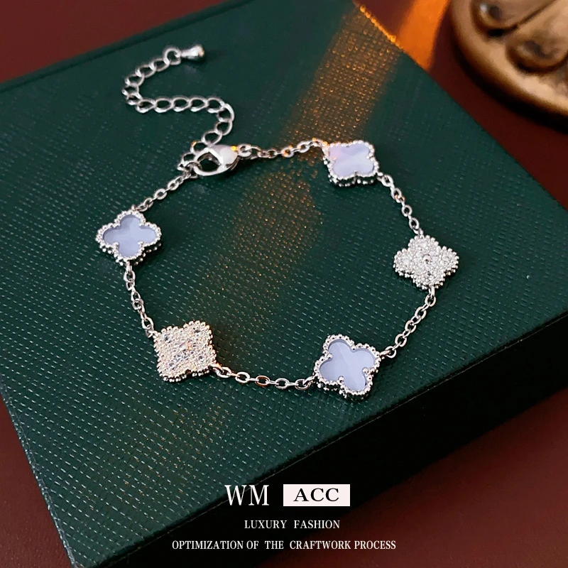 合金手链 花朵手链简约百搭冷淡风时尚手环小众轻奢高级感气质手