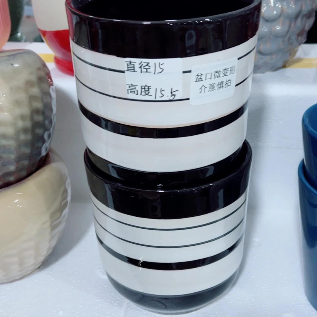 有孔，陶瓷花盆满10米包邮发货