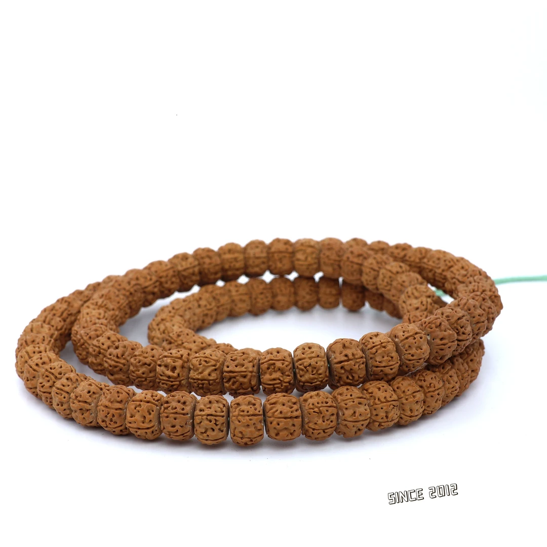 藏式直切金刚菩提子手串108颗双龙矮桩小金刚菩提子手持文玩佛珠