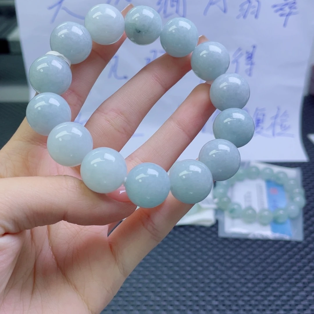 未镶嵌定制翡翠珠串