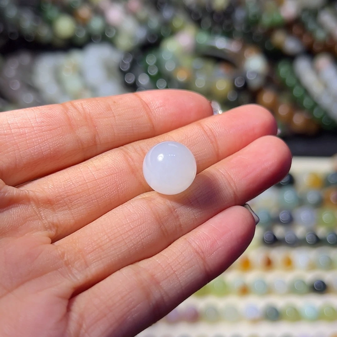 【闪购商品】未镶嵌和田玉珠宝奇石白玉13mm