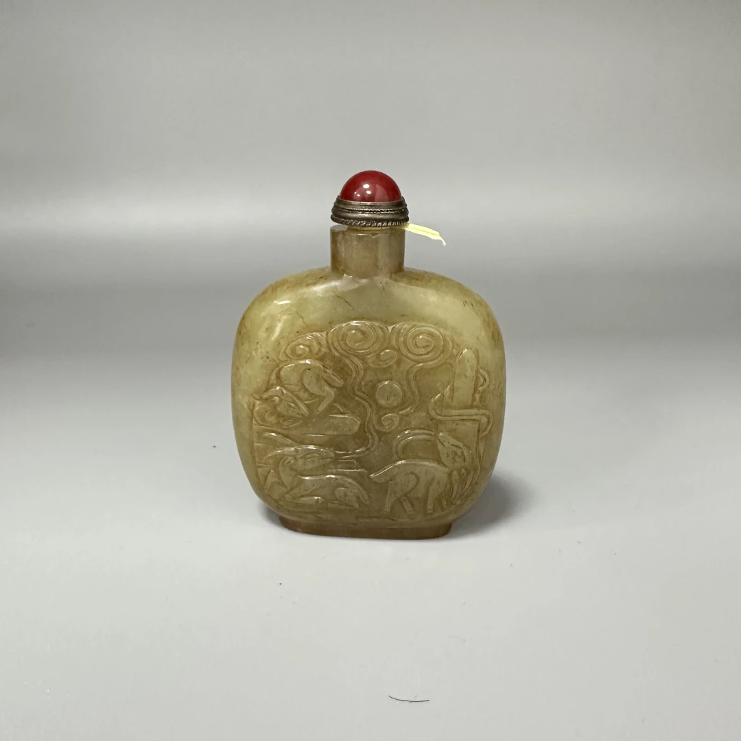 和田玉 鼻烟壶/  66555